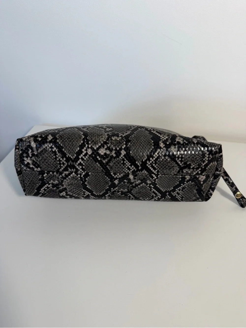Gianni Bini Snake-Print Black Tote Bag + Pouch included snakeskin oversized bag
